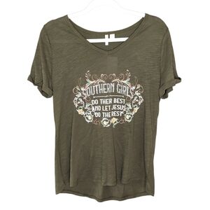 NWT Cato Sequin Southern Girls do their best Jesus Tshirt Woman's medium